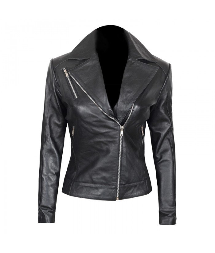 MOZRI 100% Genuine Leather Jacket for Women's